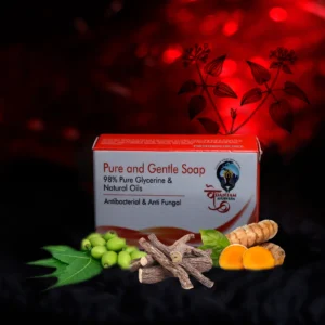 Vedantam Ayurveda Pure and Gentle Herbal Soap 98% Glycerine with Neem berries and Turmeric root — face skin care Ghaziabad