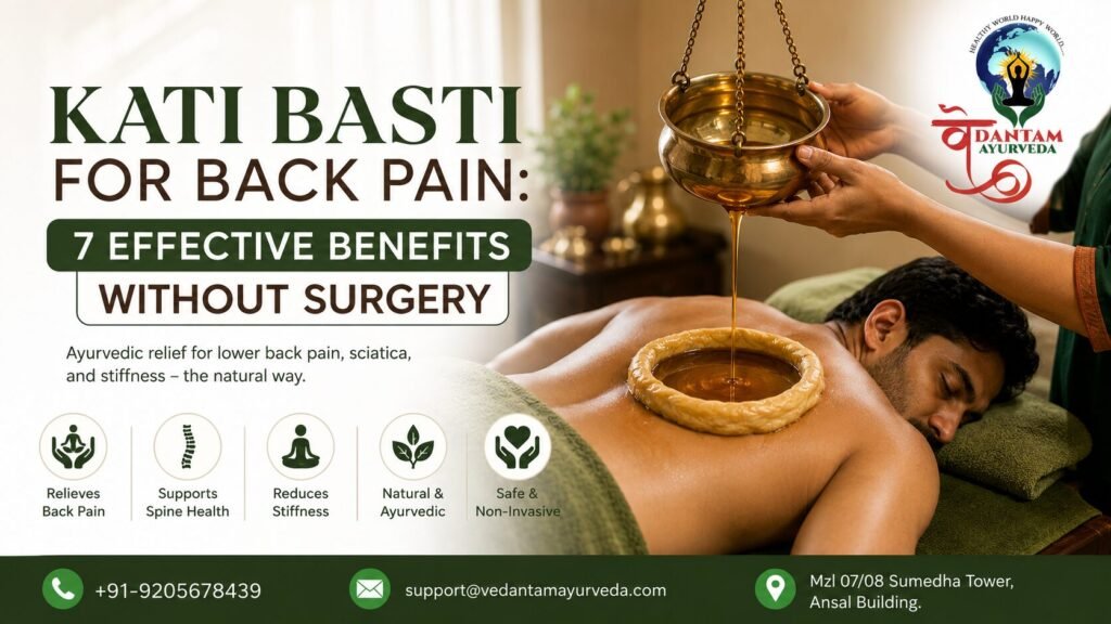 Kati basti for back pain treatment session at Vedantam Ayurveda