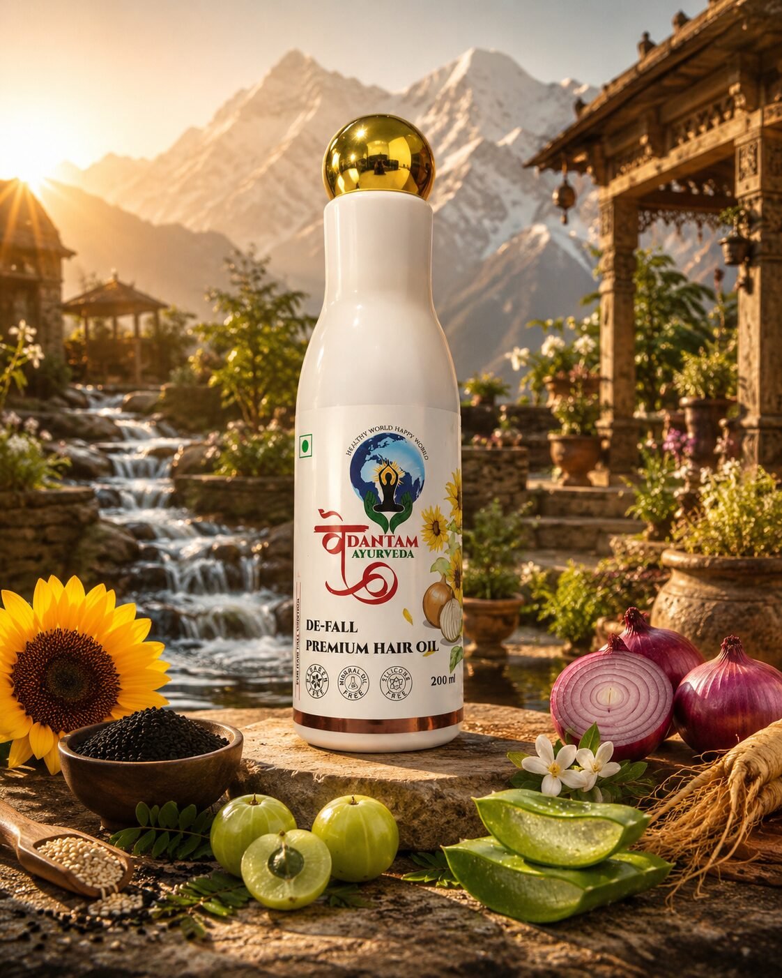 Vedantam Ayurveda DE-FALL Premium Hair Oil (200 ml)