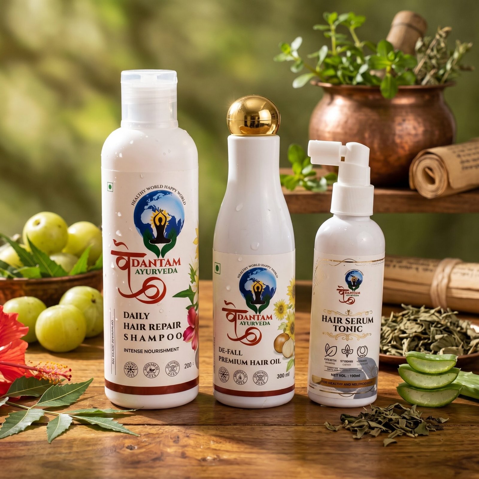 Best Ayurvedic Products Online | Hair Oil & Skin Care - Vedantam Ayurveda Vedantam Ayurveda Hair Care Combo - Image 4
