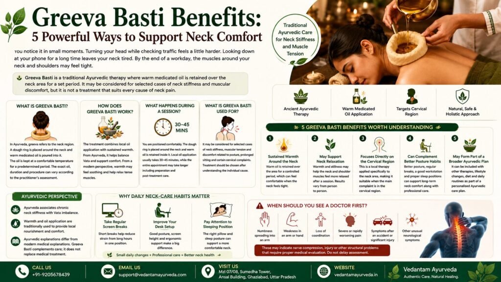 Greeva Basti benefits for neck stiffness and strain
