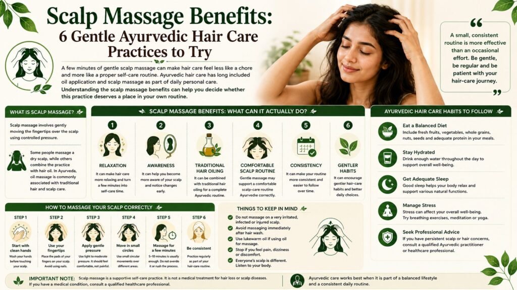 Scalp Massage Benefits: 6 Gentle Ayurvedic Hair Care Practices