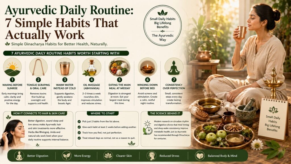 Best Ayurvedic Products Online | Hair Oil & Skin Care - Vedantam Ayurveda ayurvedic daily routine with simple dinacharya habits for better health, digestion, skin, and overall wellness.