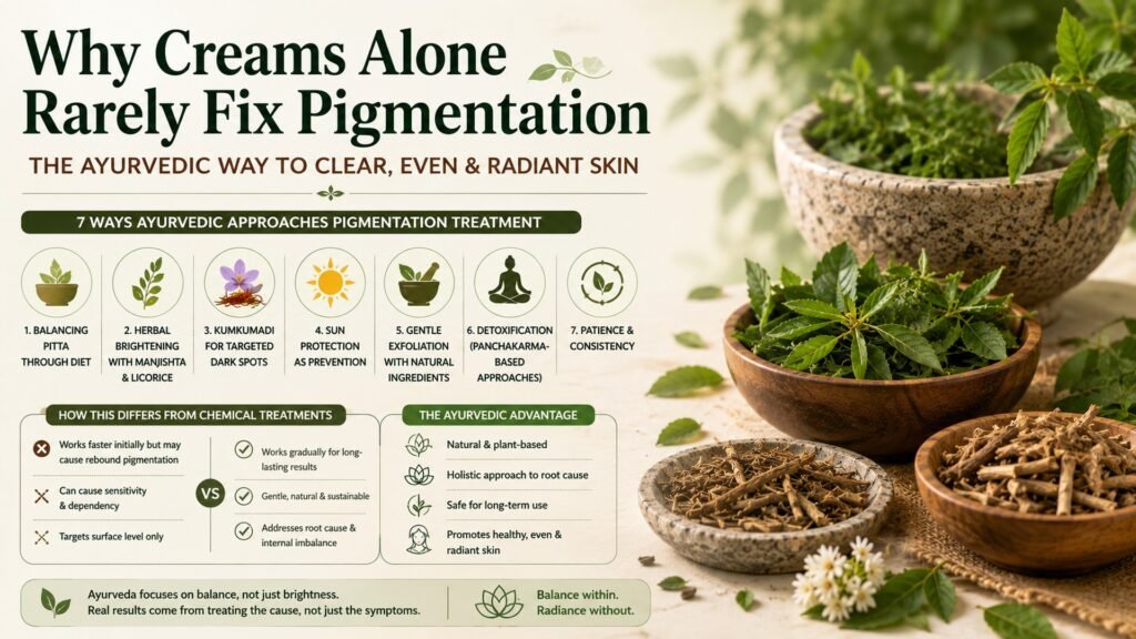 Best Ayurvedic Products Online | Hair Oil & Skin Care - Vedantam Ayurveda pigmentation ayurvedic treatment with traditional Ayurvedic herbs and natural remedies for healthy, even-toned skin.