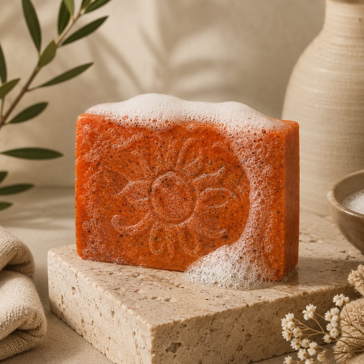 Best Ayurvedic Products Online | Hair Oil & Skin Care - Vedantam Ayurveda Herbal Sun Glow Scrub Soap by Vedantam Ayurveda