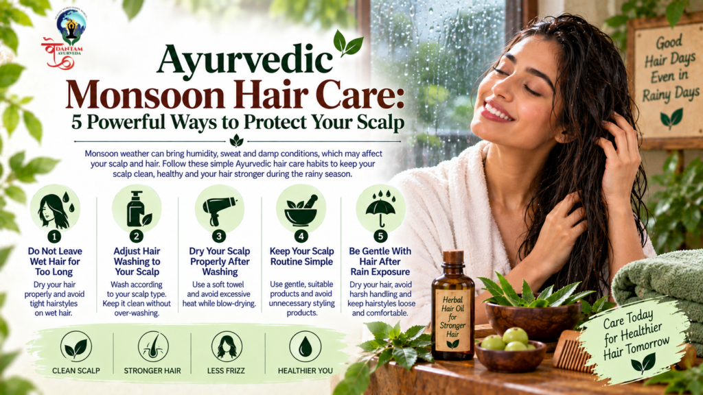 Ayurvedic monsoon hair care tips for keeping the scalp clean, dry and comfortable