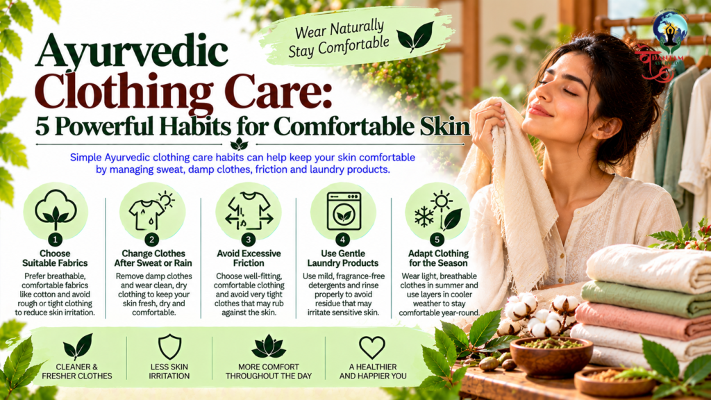 Ayurvedic clothing care habits for comfortable skin